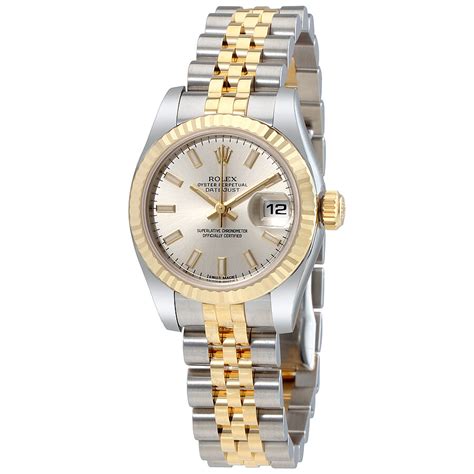 rolex silver watch women& 39